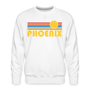 Premium Phoenix, Arizona Sweatshirt - Retro Sun Premium Men's Phoenix Sweatshirt - white