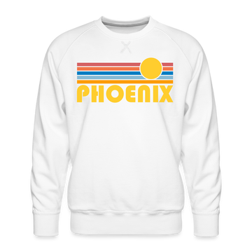 Premium Phoenix, Arizona Sweatshirt - Retro Sun Premium Men's Phoenix Sweatshirt - white