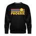 Premium Phoenix, Arizona Sweatshirt - Retro Sun Premium Men's Phoenix Sweatshirt - black