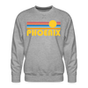 Premium Phoenix, Arizona Sweatshirt - Retro Sun Premium Men's Phoenix Sweatshirt - heather grey