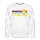 Premium San Diego, California Sweatshirt - Retro Sun Premium Men's San Diego Sweatshirt - white