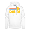Premium Dallas, Texas Hoodie - Retro Sun Premium Men's Dallas Sweatshirt / Hoodie - white
