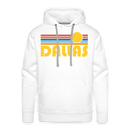 Premium Dallas, Texas Hoodie - Retro Sun Premium Men's Dallas Sweatshirt / Hoodie - white