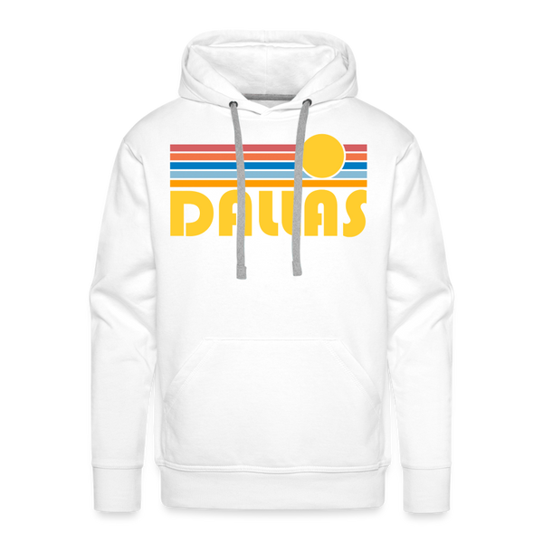 Premium Dallas, Texas Hoodie - Retro Sun Premium Men's Dallas Sweatshirt / Hoodie - white