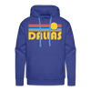 Premium Dallas, Texas Hoodie - Retro Sun Premium Men's Dallas Sweatshirt / Hoodie - royal blue