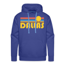 Premium Dallas, Texas Hoodie - Retro Sun Premium Men's Dallas Sweatshirt / Hoodie - royal blue