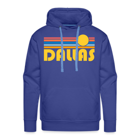 Premium Dallas, Texas Hoodie - Retro Sun Premium Men's Dallas Sweatshirt / Hoodie - royal blue