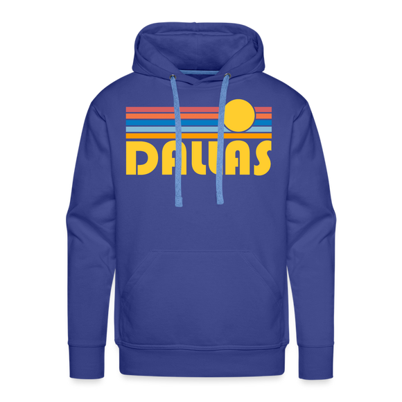 Premium Dallas, Texas Hoodie - Retro Sun Premium Men's Dallas Sweatshirt / Hoodie - royal blue