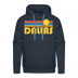 Premium Dallas, Texas Hoodie - Retro Sun Premium Men's Dallas Sweatshirt / Hoodie - navy