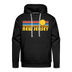 Premium New Jersey Hoodie - Retro Sun Premium Men's New Jersey Sweatshirt / Hoodie - black