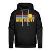 Premium New Jersey Hoodie - Retro Sun Premium Men's New Jersey Sweatshirt / Hoodie - black