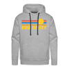 Premium New Jersey Hoodie - Retro Sun Premium Men's New Jersey Sweatshirt / Hoodie - heather grey