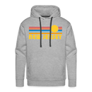 Premium New Jersey Hoodie - Retro Sun Premium Men's New Jersey Sweatshirt / Hoodie - heather grey