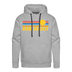 Premium New Jersey Hoodie - Retro Sun Premium Men's New Jersey Sweatshirt / Hoodie - heather grey