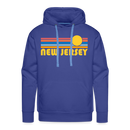 Premium New Jersey Hoodie - Retro Sun Premium Men's New Jersey Sweatshirt / Hoodie - royal blue