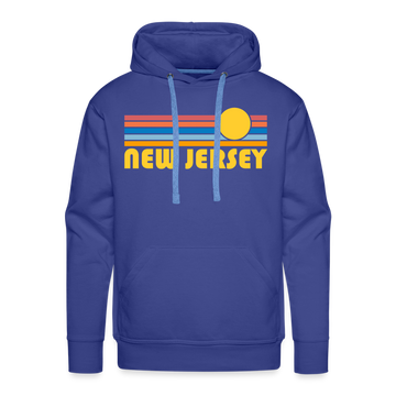 Premium New Jersey Hoodie - Retro Sun Premium Men's New Jersey Sweatshirt / Hoodie - royal blue