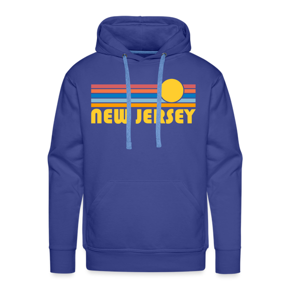 Premium New Jersey Hoodie - Retro Sun Premium Men's New Jersey Sweatshirt / Hoodie - royal blue