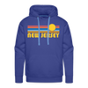 Premium New Jersey Hoodie - Retro Sun Premium Men's New Jersey Sweatshirt / Hoodie - royal blue