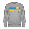 Premium St. Louis, Missouri Sweatshirt - Retro Sun Premium Men's St. Louis Sweatshirt - heather grey