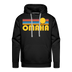 Premium Omaha, Nebraska Hoodie - Retro Sun Premium Men's Omaha Sweatshirt / Hoodie - black