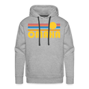 Premium Omaha, Nebraska Hoodie - Retro Sun Premium Men's Omaha Sweatshirt / Hoodie - heather grey
