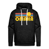 Premium Omaha, Nebraska Hoodie - Retro Sun Premium Men's Omaha Sweatshirt / Hoodie - charcoal grey