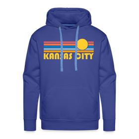 Premium Kansas City, Missouri Hoodie - Retro Sun Premium Men's Kansas City Sweatshirt / Hoodie - royal blue