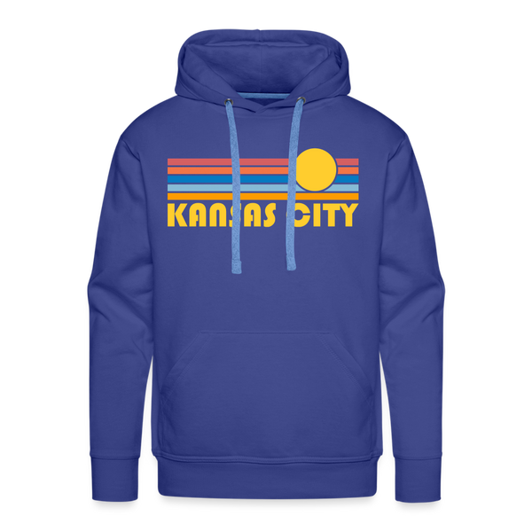 Premium Kansas City, Missouri Hoodie - Retro Sun Premium Men's Kansas City Sweatshirt / Hoodie - royal blue