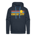 Premium Kansas City, Missouri Hoodie - Retro Sun Premium Men's Kansas City Sweatshirt / Hoodie - navy