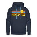 Premium Knoxville, Tennessee Hoodie - Retro Sun Premium Men's Knoxville Sweatshirt / Hoodie - navy