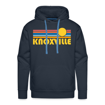 Premium Knoxville, Tennessee Hoodie - Retro Sun Premium Men's Knoxville Sweatshirt / Hoodie - navy