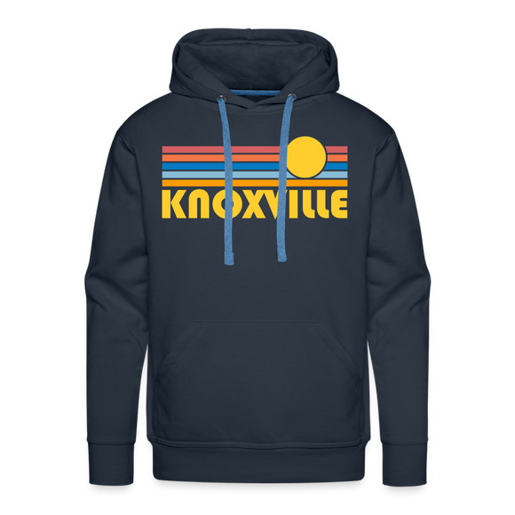 Premium Knoxville, Tennessee Hoodie - Retro Sun Premium Men's Knoxville Sweatshirt / Hoodie - navy