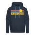 Premium Knoxville, Tennessee Hoodie - Retro Sun Premium Men's Knoxville Sweatshirt / Hoodie - navy