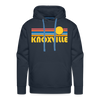 Premium Knoxville, Tennessee Hoodie - Retro Sun Premium Men's Knoxville Sweatshirt / Hoodie - navy
