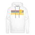 Premium Pittsburgh, Pennsylvania Hoodie - Retro Sun Premium Men's Pittsburgh Sweatshirt / Hoodie - white