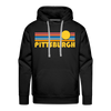 Premium Pittsburgh, Pennsylvania Hoodie - Retro Sun Premium Men's Pittsburgh Sweatshirt / Hoodie - black