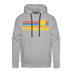 Premium Pittsburgh, Pennsylvania Hoodie - Retro Sun Premium Men's Pittsburgh Sweatshirt / Hoodie - heather grey