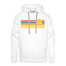 Premium Chattanooga, Tennessee Hoodie - Retro Sun Premium Men's Chattanooga Sweatshirt / Hoodie - white
