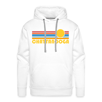 Premium Chattanooga, Tennessee Hoodie - Retro Sun Premium Men's Chattanooga Sweatshirt / Hoodie - white