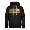 Premium Chattanooga, Tennessee Hoodie - Retro Sun Premium Men's Chattanooga Sweatshirt / Hoodie - black