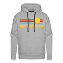 Premium Chattanooga, Tennessee Hoodie - Retro Sun Premium Men's Chattanooga Sweatshirt / Hoodie - heather grey