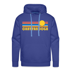 Premium Chattanooga, Tennessee Hoodie - Retro Sun Premium Men's Chattanooga Sweatshirt / Hoodie - royal blue
