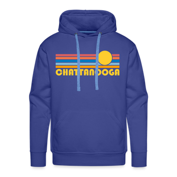 Premium Chattanooga, Tennessee Hoodie - Retro Sun Premium Men's Chattanooga Sweatshirt / Hoodie - royal blue