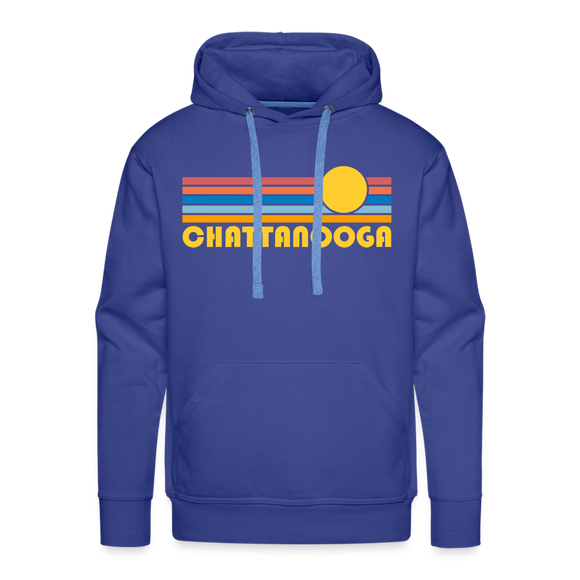 Premium Chattanooga, Tennessee Hoodie - Retro Sun Premium Men's Chattanooga Sweatshirt / Hoodie - royal blue