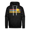 Premium Chattanooga, Tennessee Hoodie - Retro Sun Premium Men's Chattanooga Sweatshirt / Hoodie - charcoal grey