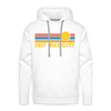 Premium Salt Lake City, Utah Hoodie - Retro Sun Premium Men's Salt Lake City Sweatshirt / Hoodie - white