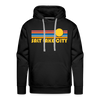 Premium Salt Lake City, Utah Hoodie - Retro Sun Premium Men's Salt Lake City Sweatshirt / Hoodie