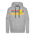 Premium Minnesota Hoodie - Retro Sun Premium Men's Minnesota Sweatshirt / Hoodie - heather grey