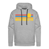 Premium Minnesota Hoodie - Retro Sun Premium Men's Minnesota Sweatshirt / Hoodie - heather grey