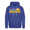 Premium Minnesota Hoodie - Retro Sun Premium Men's Minnesota Sweatshirt / Hoodie - royal blue